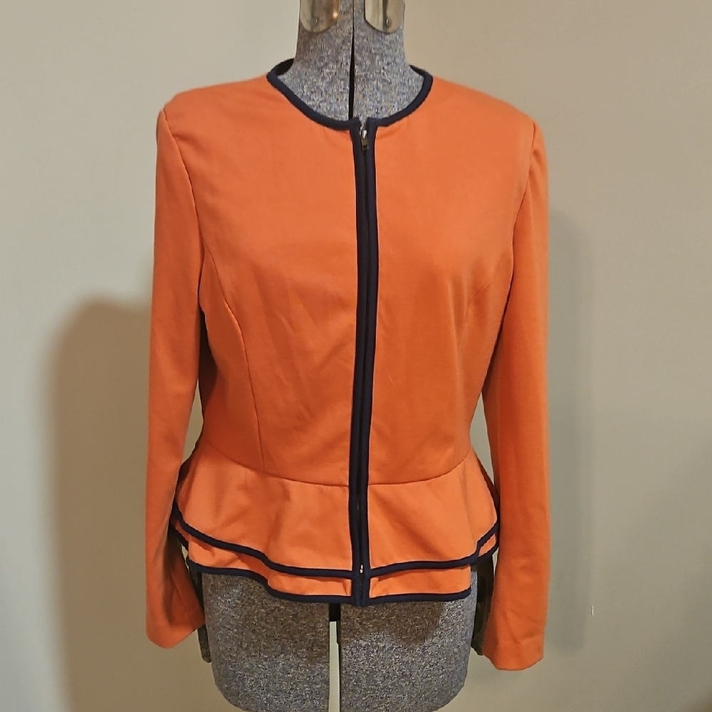 Sandro Peplum Zip Up Jacket